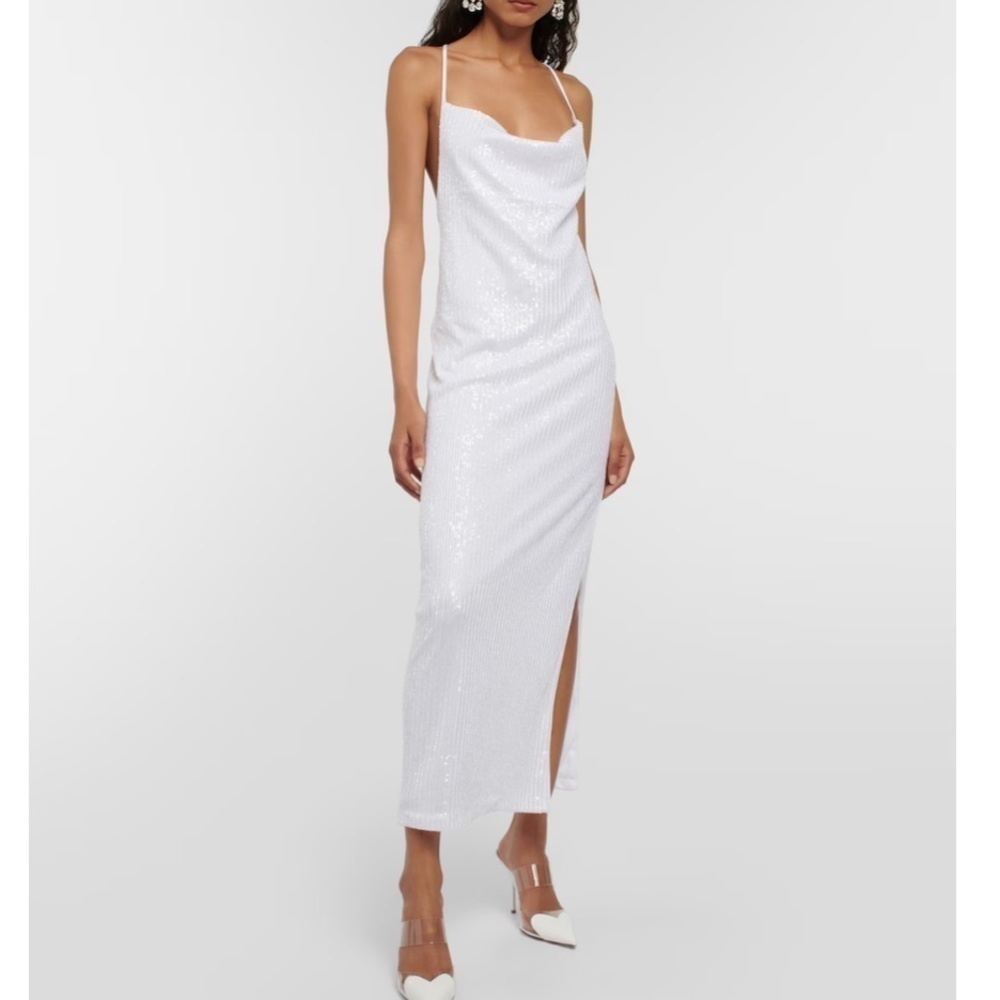 Rotate Birger Christensen Embellished Slip Maxi Dress Size 38 NWT